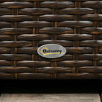 Outsunny 113 Gallon Deck Box, Rattan Outdoor Storage Box, Waterproof Storage - Image 9