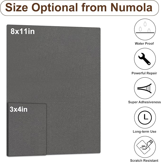 Numola Leather Repair Patch 8×11 inch Self-Adhesive Leather Repair Tape - Image 2