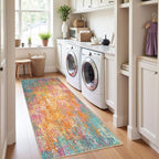 RELEANY Washable Area Rugs 2'x8' Non-Slip Modern Abstract Soft - Image 4