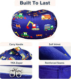 Lukeight Excavator Stuffed Animals Storage Bean Bag Chair Cover - Image 5