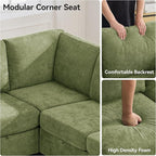 104'' U Shaped Modular Sofa, Sectional Couches - Image 4