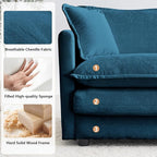mikibama Luxury Oversized 3 Piece Sofa Set, 2 Pieces of 2 Seater and 1 Piece of - Image 4