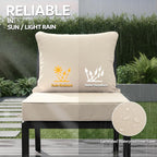 19x19 Inch Patio Chair Cushions Set of 2, Outdoor Furniture Cushions - Image 3