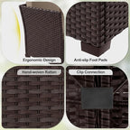 LOUVIXA 7 Pieces Patio Furniture Set, Outdoor Patio Furniture, Wicker - Image 7