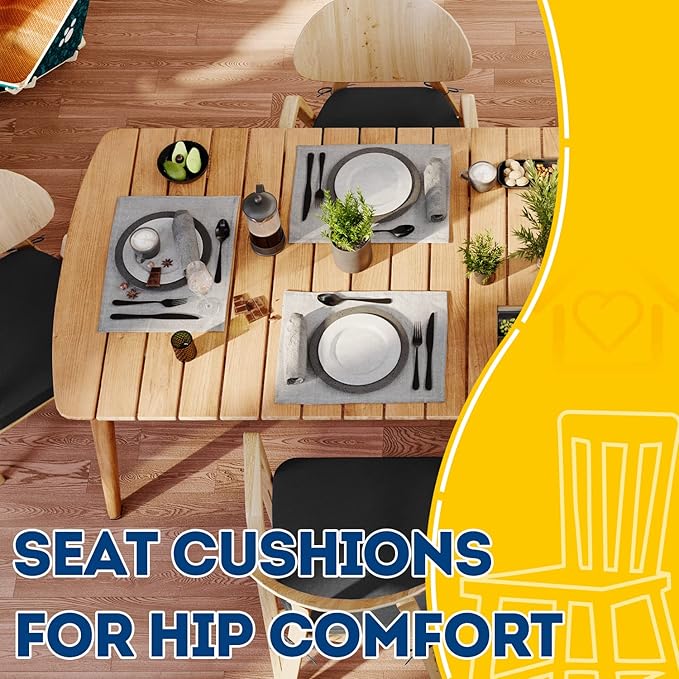 AAAAAcessories D-Shaped Chair Cushions, Machine-Washable Cover - Image 8
