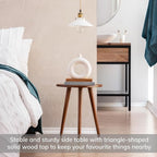 MH London Tri Pin Side Table I Handmade Natural Mango Wood, Naturally Moisture - Image 4