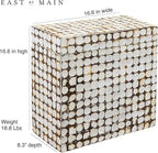 East at Main Rectangle Storage Side Table – Coconut Shell Mosaic Inlay - Image 3