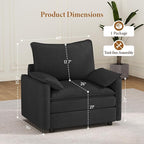 Vesgantti 40" Single Seat Sofa, Comfy Cloud Couch Deep Seat Upholstered Couch - Image 2