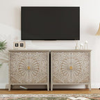 Sideboard Buffet Cabinet Set of 2 by YHAOWORKS