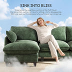 Ihanherry 139" U-Shaped Modular Sectional Couch, Oversized Cloud Sofa - Image 3