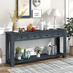 LKTART Solid Wood Console Table, Long Sofa Table Entryway Table - Image 5