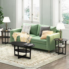 Furinno JAYA Side Table Set of 2, 2-Tier Round Modern End Table - Image 5