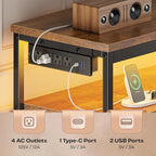 Huuger LED TV Stand for Bedroom, 55 Inch Fabric Dresser - Image 5