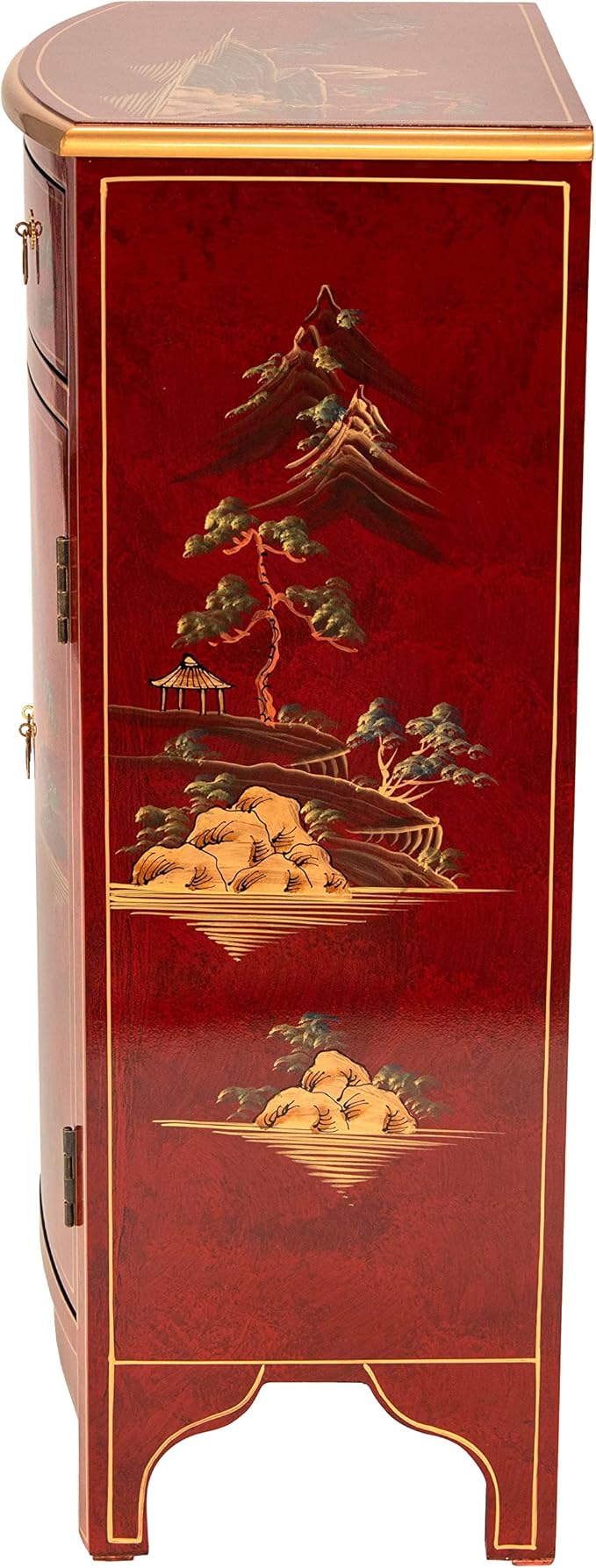 Red Lantern Artisan Crafted Lacquer Storage Cabinet - Image 5