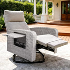 ZZW Outdoor Recliner Chair, Wicker Patio Recliners by zzw