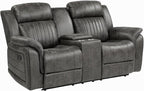 Lexicon Recliner Living Room Set, Home Theater Seating, Manual Polished - Image 5