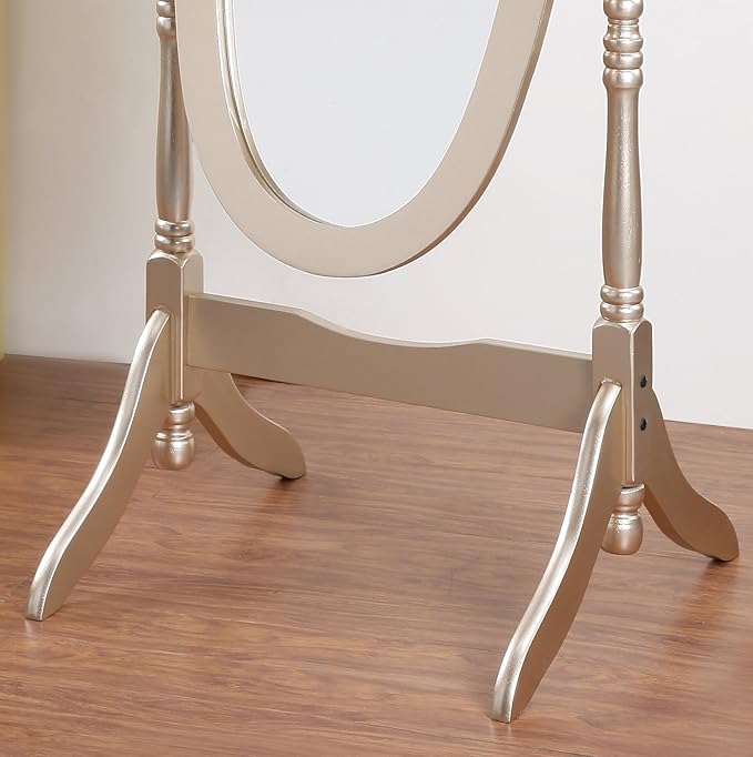 Roundhill Furniture Queen Anna Style Floor Cheval Mirror - Image 3