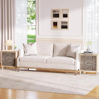 SUNBURY Vintage Wooden Nightstand Set 2, Wood Accent Table - Image 7