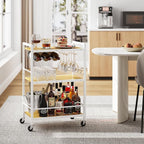 TUTOTAK Bar Cart, Serving Cart for Home, Microwave Cart, Drink Cart, Mobile by ChoosetutotakFurnitureBuildYourCozyHome