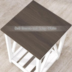 ChooChoo Farmhouse End Table, Rustic Vintage End Side Table - Image 8