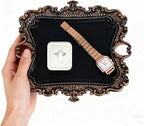 Funly mee 8 x 7 inches Antique Trinket Dish Vintage Jewelry Tray, Ring Holder - Image 4