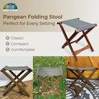 BYER OF MAINE Pangean Folding Stool – Canvas Camp & Wood Camp Stool - Image 3