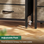 Huuger Nightstand with Charging Station, 27.6 Inch End Table Bedside Table with - Image 8
