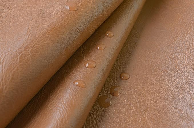 Wento Thick Half Yard Faux Leather Fabric Soft Skin Grain PU Leather - Image 4