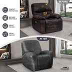 ANARACHON Leather Look Recliner Chair Covers, 4-Pieces Stretch Recliner Cover - Image 6