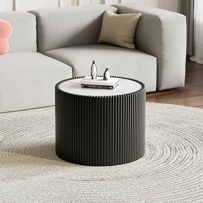 Modern Nesting Coffee Table Set of 2, Creative Moon Coffee and End Table Set - Image 5