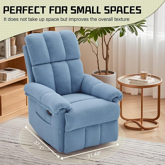 Korser Recliner Chair, Swivel Rocker Recliner Chair - Image 8