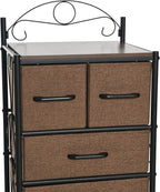 Household Essentials Walnut & Iron Eight-Drawer Dresser Tower - Image 6