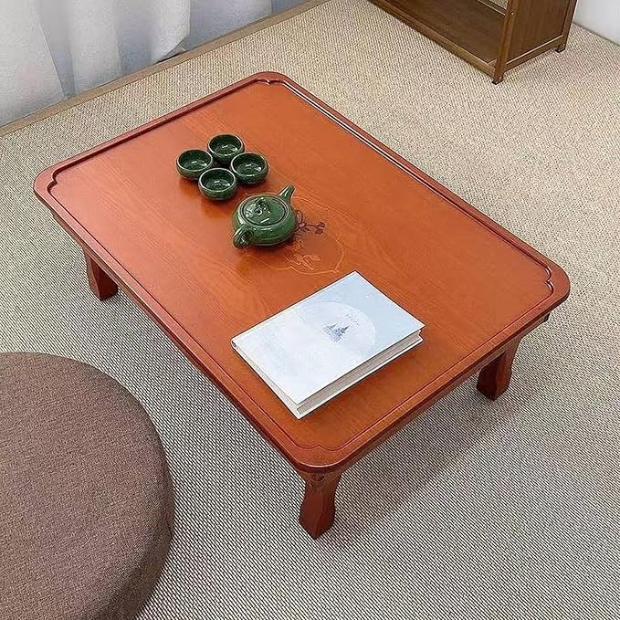 Low Coffee Table Japanese Style Solid Wood Floor Table - Image 6