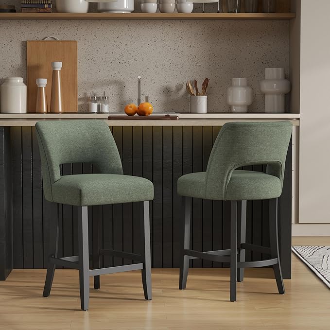 VKNOW Bar Stools Set of 2, Modern Counter Stools by VKNOW