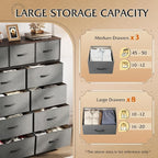 WLIVE Tall Dresser for Bedroom, Fabric Dressers Storage Tower, Dresser & Chest - Image 5