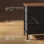 Huuger 70 Inch Dresser for Bedroom, TV Stand for 65, 80 Inch TV, 12 Fabric - Image 8