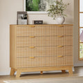 BORNOON Fluted 8 Drawer Tall Dresser, 47.2" Wide Modern Boho Chest of Drawers by BORNOON