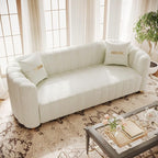 83.46" Fabric Couch for Living Room, Cute Modern Sofa - Image 3