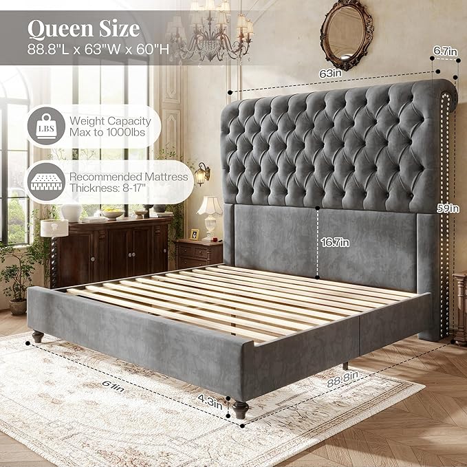 Jocisland Queen Size Bed Frame - Image 2