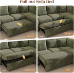 Ihanherry 83-inch 5-Seater Large Sectional Sofa Bed - Image 7