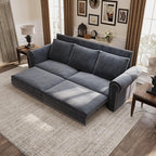 93.7" King Pull Out Sofa Bed, 3 in 1 Convertible Sleeper Sofa Couch 3-Seater - Image 4