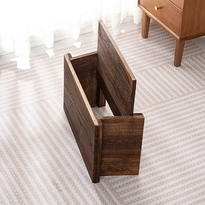 Japanese Altar Table, Vintage Black Minimalist Low Coffee Table, Foldable - Image 4