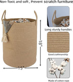 XUANGUO Cotton Rope Laundry Basket Hamper - Image 2