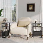 Narrow Side Table with Charging Station, Slim End Table with Magazine Rack - Image 8