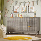 BORNOON Fluted 7 Drawer Dresser, 47.2" Wide Modern Boho Chest of Drawers - Image 7