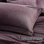 Monbix Super King Comforter Set, Italian Plum Cationic Dyeing Bedding Set - Image 6