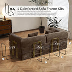 79" Convertible Sofa Bed with Fixed-Shape Frame & Removable Armrests, Modular - Image 5