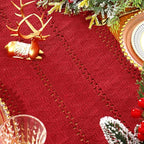 Macrame Table Runner Christmas Red Boho Table Runners - Image 5