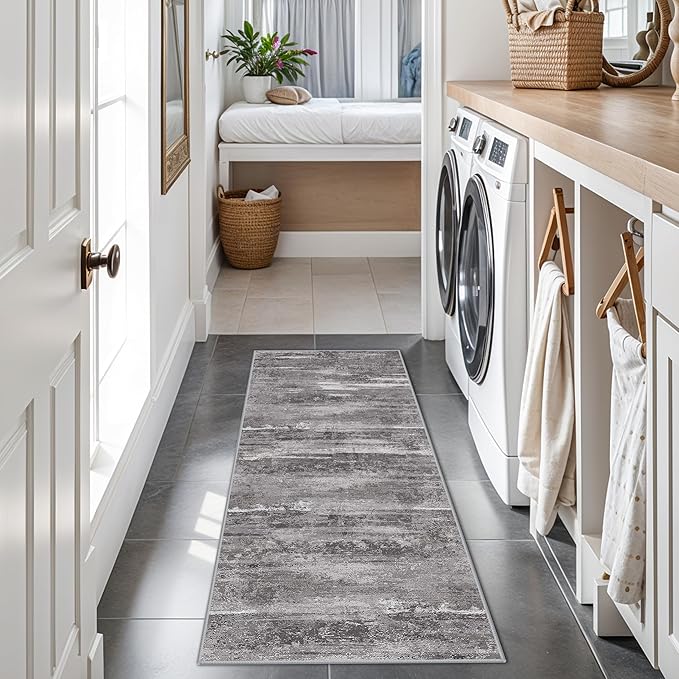 YOUFORTONG Kitchen Runner Rug 2x5: Indoor Washable Non Slip Hallway Bedroom - Image 3