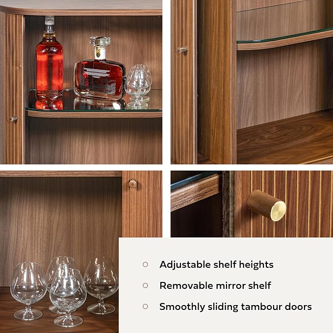 WERMO 28'' Fluted Bar Cabinet - Image 3